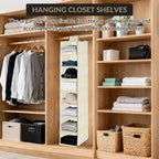 COZONY 3 Pack Hanging Shoe Organizer for Closet, 8-Shelf Storage Holder w/ 2 Hooks, No Tools Needed Installation, Space-Saving Shelf for Shoes&Purses