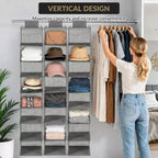 COZONY 3 Pack Hanging Shoe Organizer for Closet, 8-Shelf Storage Holder w/ 2 Hooks, No Tools Needed Installation, Space-Saving Shelf for Shoes&Purses
