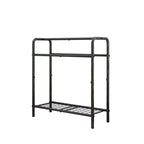 VIYET 30 3-Tier Metal Towel Rack, Freestanding Black Storage Holder (Bathroom/Bedroom/Pool Display Organizer)