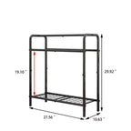 VIYET 30 3-Tier Metal Towel Rack, Freestanding Black Storage Holder (Bathroom/Bedroom/Pool Display Organizer)