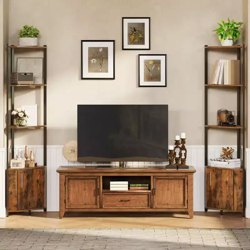 5 Tier Corner Shelf Stand, for Bedroom & Living Room, Industrial Corner Bookshelf for Home Office, Kitchen, Bathroom