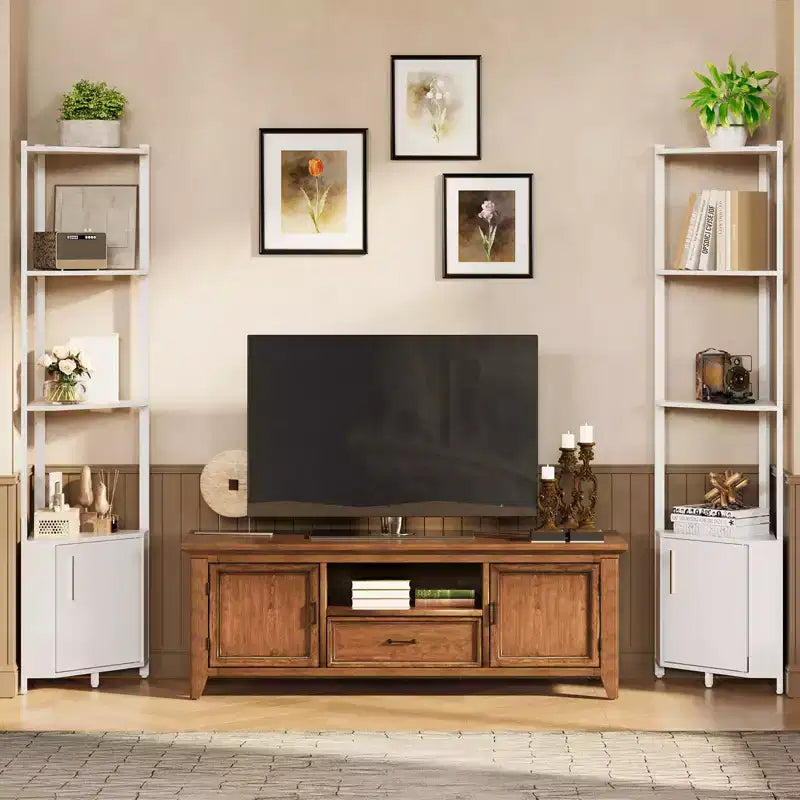 5 Tier Corner Shelf Stand, for Bedroom & Living Room, Industrial Corner Bookshelf for Home Office, Kitchen, Bathroom