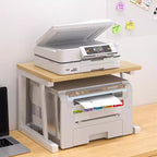 Two-Tier Wooden Printer Stand, Multifunctional Desktop Organizer, for Office, Home