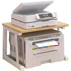 Two-Tier Wooden Printer Stand, Multifunctional Desktop Organizer, for Office, Home