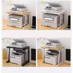 Two-Tier Wooden Printer Stand, Multifunctional Desktop Organizer, for Office, Home