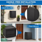 43.3 Outdoor Package Delivery Boxes, Galvanized Steel Wall/Floor Mounted Large Outside Parcel Drop Box for Porch, Curbside, Fence