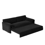 Whisen 3-in-1 Velvet Queen Sleeper Sofa Bed & 66 Queen Pull Out Convertible Sofa Bed, Couch with Side Storage Pockets (Upgraded)