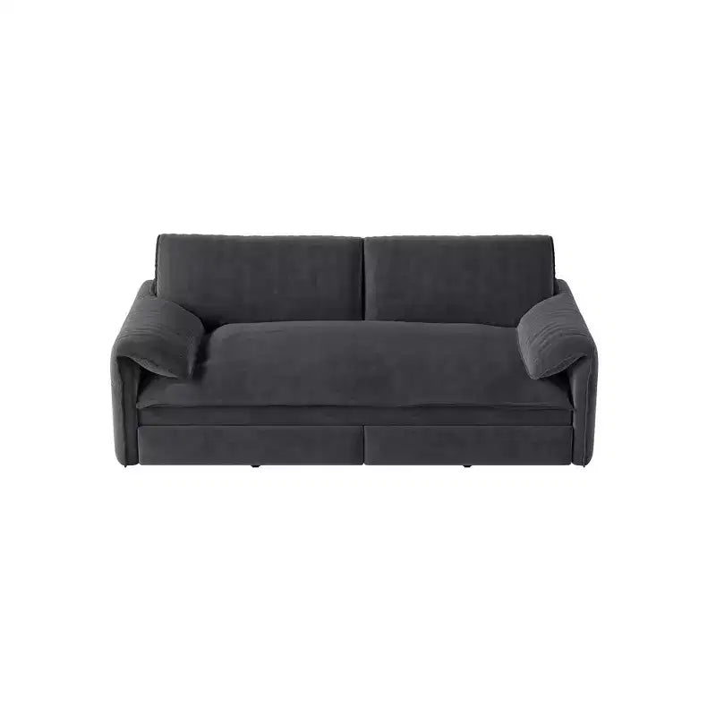 Whisen 3-in-1 Velvet Queen Sleeper Sofa Bed & 66 Queen Pull Out Convertible Sofa Bed, Couch with Side Storage Pockets (Upgraded)