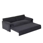 Whisen 3-in-1 Velvet Queen Sleeper Sofa Bed & 66 Queen Pull Out Convertible Sofa Bed, Couch with Side Storage Pockets (Upgraded)