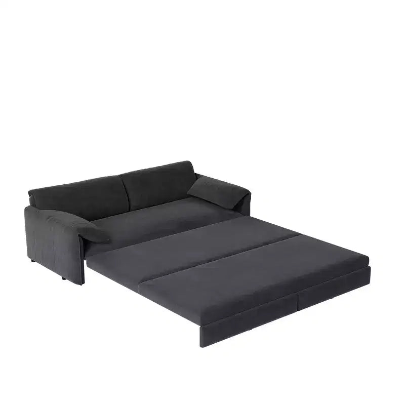 Whisen 3-in-1 Velvet Queen Sleeper Sofa Bed & 66 Queen Pull Out Convertible Sofa Bed, Couch with Side Storage Pockets (Upgraded)