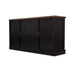 Zeus & Ruta 63 Farmhouse Storage Cabinet with Barn Door, 2 Drawers, Adjustable Shelves, Coffee Bar Buffet for Kitchen, Entryway, Dining Room