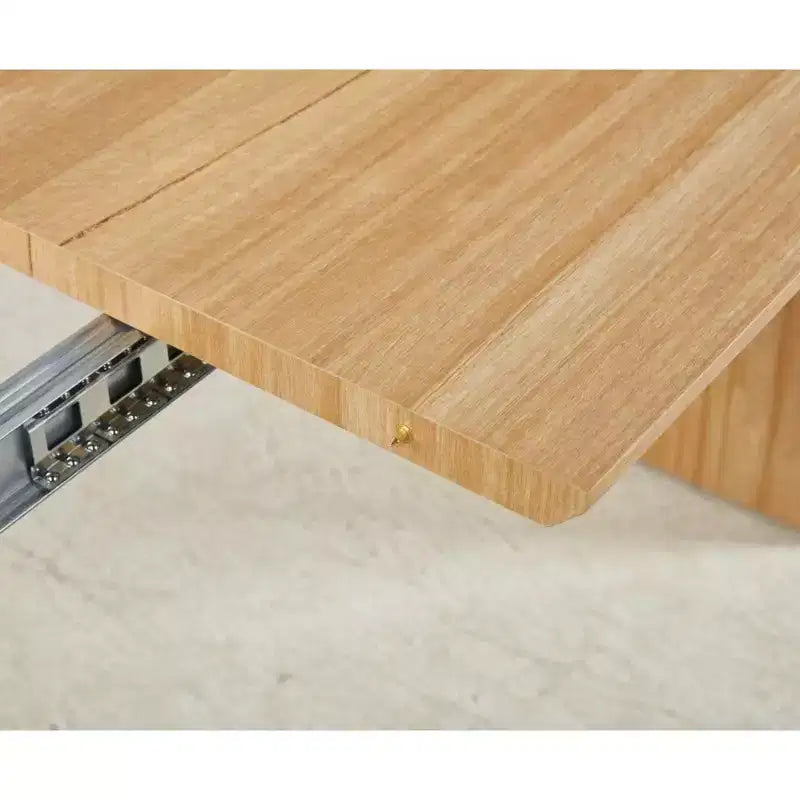 Extensible Dining Table with MDF Top and Metal Legs, for Dining Room, Office, or Coffee Table