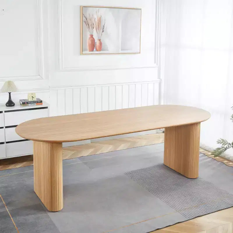 Extensible Dining Table with MDF Top and Metal Legs, for Dining Room, Office, or Coffee Table