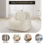 Giant faux leather beanbag sofa - adult beanbag chair with padding and handles - perfect for the living room- highly comfortable.