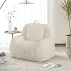 Giant faux leather beanbag sofa - adult beanbag chair with padding and handles - perfect for the living room- highly comfortable.
