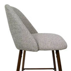 Set of 3 Mid-Century Modern Counter Height Bar Stools, 26 Upholstered Kitchen Island Chairs with Walnut Finish Metal Legs - Panipeachy