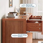 Farmhouse 9 Drawer Dressers for Bedroom - Slim Wood Chest of Drawers Mid Century Modern Fluted Dresser Storage Organizer for Closet Living Room