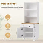 GDFStudio Keith Farmhouse TV Entertainment Center Up to 70 with Adjustable Shelves and Storage