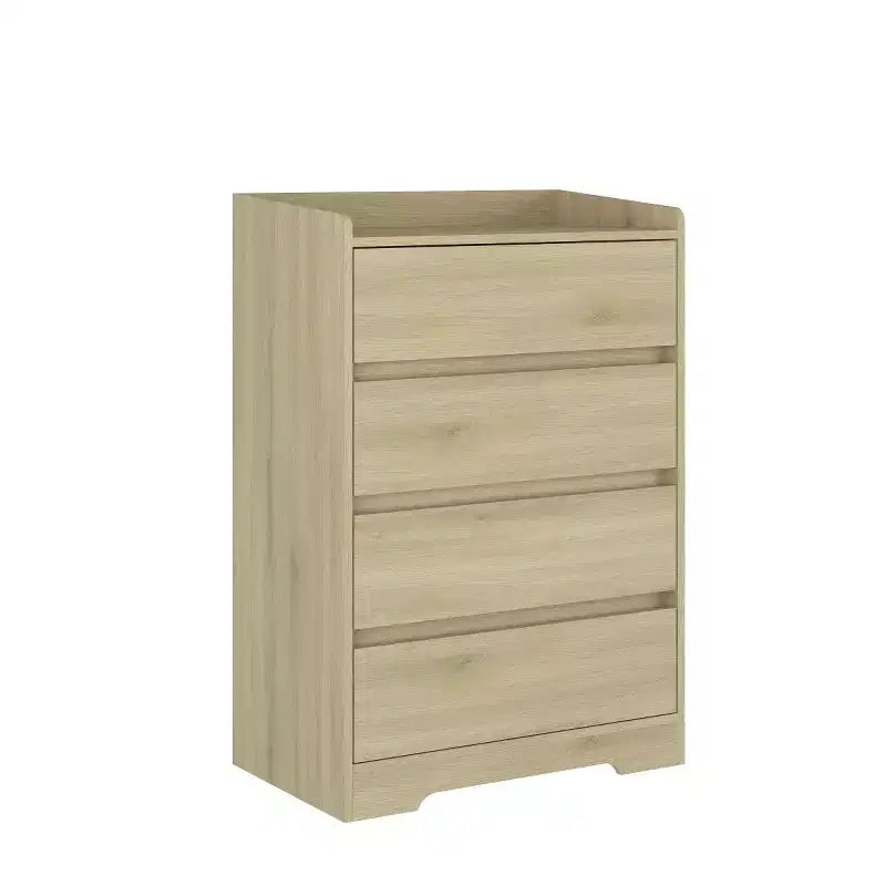 Modern 4 Drawer Dresser for Bedroom, Vertical Dressers with Handle-Free Design, Storage Cabinet for Living Room, Entryway, or Office-Panipeachy
