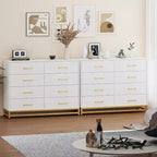 8-Drawer Modern Tall Wooden Dresser, Soft-Close Glides & Anti-Tip Kit, Space-Saving Chest for Bedroom, Closet, Kids & Nursery