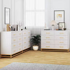8-Drawer Modern Tall Wooden Dresser, Soft-Close Glides & Anti-Tip Kit, Space-Saving Chest for Bedroom, Closet, Kids & Nursery