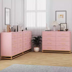 8-Drawer Modern Tall Wooden Dresser, Soft-Close Glides & Anti-Tip Kit, Space-Saving Chest for Bedroom, Closet, Kids & Nursery