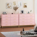 8-Drawer Modern Tall Wooden Dresser, Soft-Close Glides & Anti-Tip Kit, Space-Saving Chest for Bedroom, Closet, Kids & Nursery
