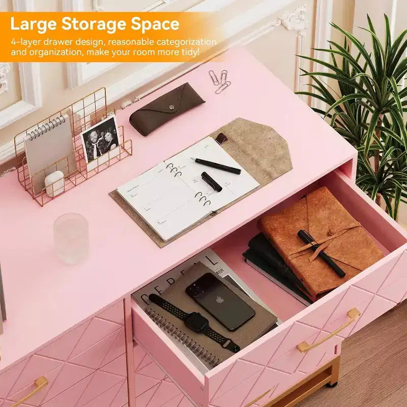 8-Drawer Modern Tall Wooden Dresser, Soft-Close Glides & Anti-Tip Kit, Space-Saving Chest for Bedroom, Closet, Kids & Nursery