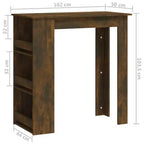 Bar Table with Storage Rack - Modern Design for Dining and Kitchen