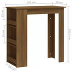 Bar Table with Storage Rack - Modern Design for Dining and Kitchen