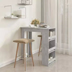 Bar Table with Storage Rack - Modern Design for Dining and Kitchen
