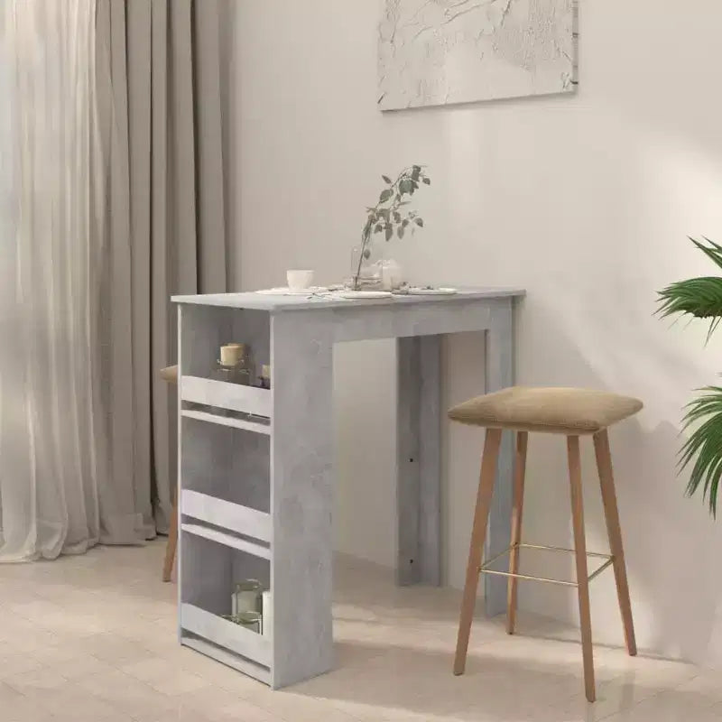 Bar Table with Storage Rack - Modern Design for Dining and Kitchen