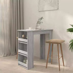 Bar Table with Storage Rack - Modern Design for Dining and Kitchen