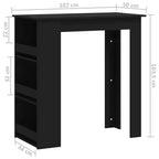 Bar Table with Storage Rack - Modern Design for Dining and Kitchen