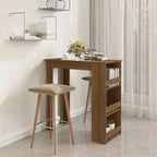 Bar Table with Storage Rack - Modern Design for Dining and Kitchen