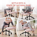 Ergonomic Cross Legged Office Chair, 360 Swivel Meditation Chair, Adjustable Height Kneeling Desk Chairs, for Home