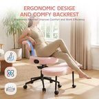 Ergonomic Cross Legged Office Chair, 360 Swivel Meditation Chair, Adjustable Height Kneeling Desk Chairs, for Home