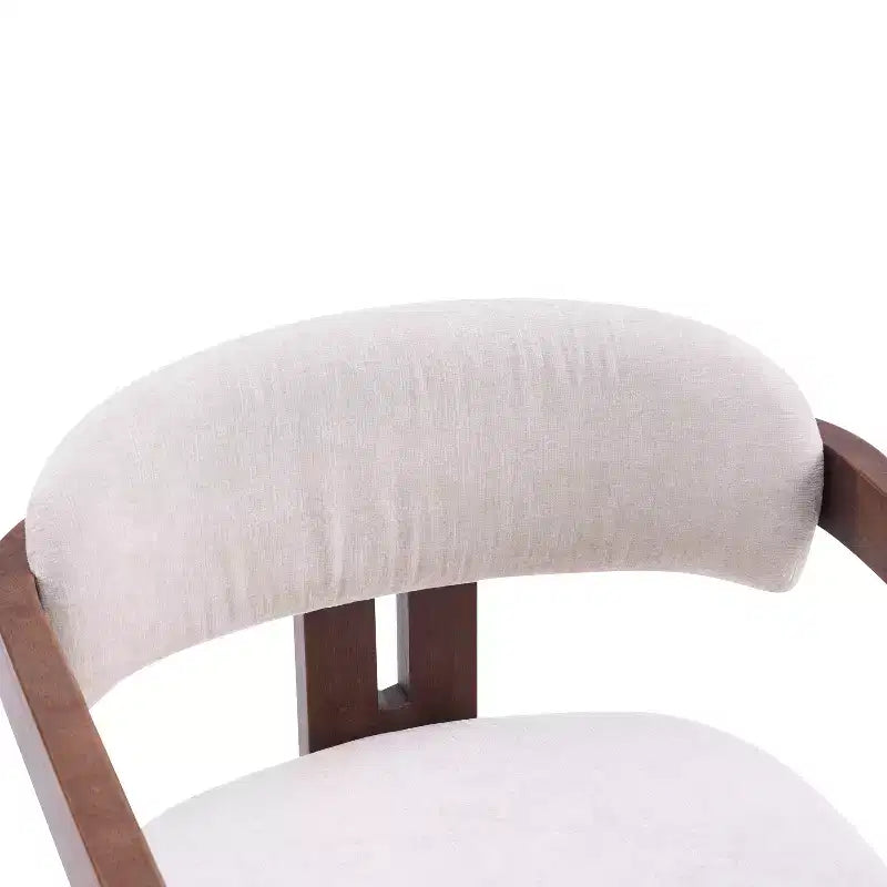 Christopher Knight Home Zane Modern Rubberwood Upholstered Dining Chairs with Louis Back (Set of 2)