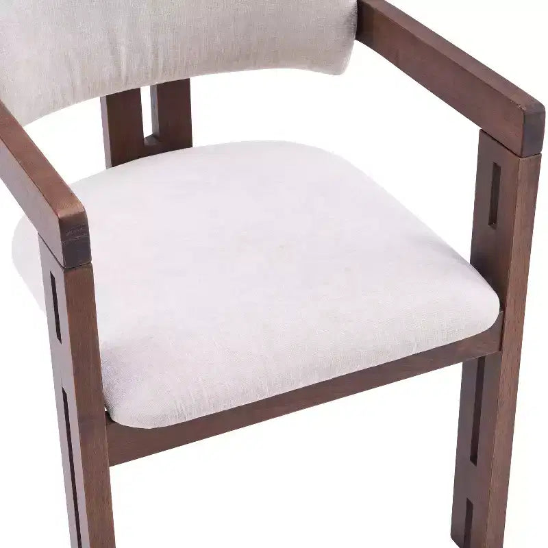 Christopher Knight Home Zane Modern Rubberwood Upholstered Dining Chairs with Louis Back (Set of 2)