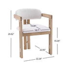 Christopher Knight Home Zane Modern Rubberwood Upholstered Dining Chairs with Louis Back (Set of 2)