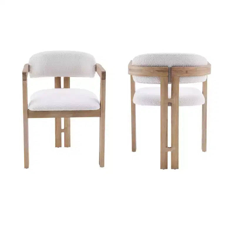 Christopher Knight Home Zane Modern Rubberwood Upholstered Dining Chairs with Louis Back (Set of 2)