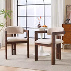 Christopher Knight Home Zane Modern Rubberwood Upholstered Dining Chairs with Louis Back (Set of 2)