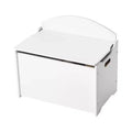 VEVOR Kids Storage Bench, Wooden Toy Box Chest with Backrest, Large Storage Cabinet with Safety Hinge, Toddlers Storage Bench for Playroom, White