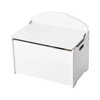 VEVOR Kids Storage Bench, Wooden Toy Box Chest with Backrest, Large Storage Cabinet with Safety Hinge, Toddlers Storage Bench for Playroom, White