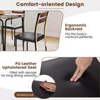 Costway 5 PCS Dining Table Set, Kitchen Table & 4 Armless Chairs with Upholstered Seat