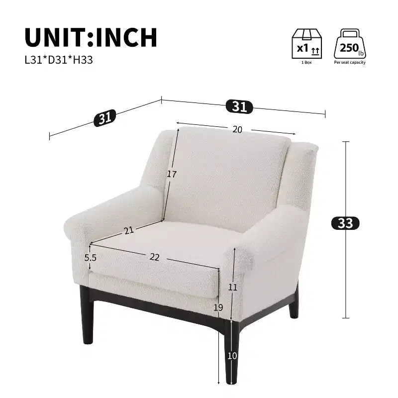 Polibi Flared-Arm Accent Chair