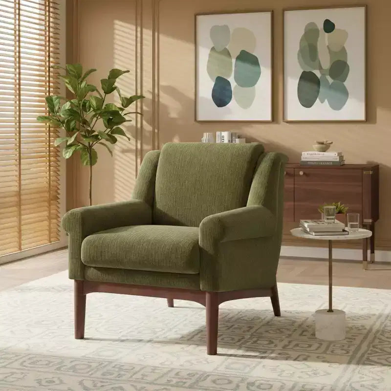 Polibi Flared-Arm Accent Chair