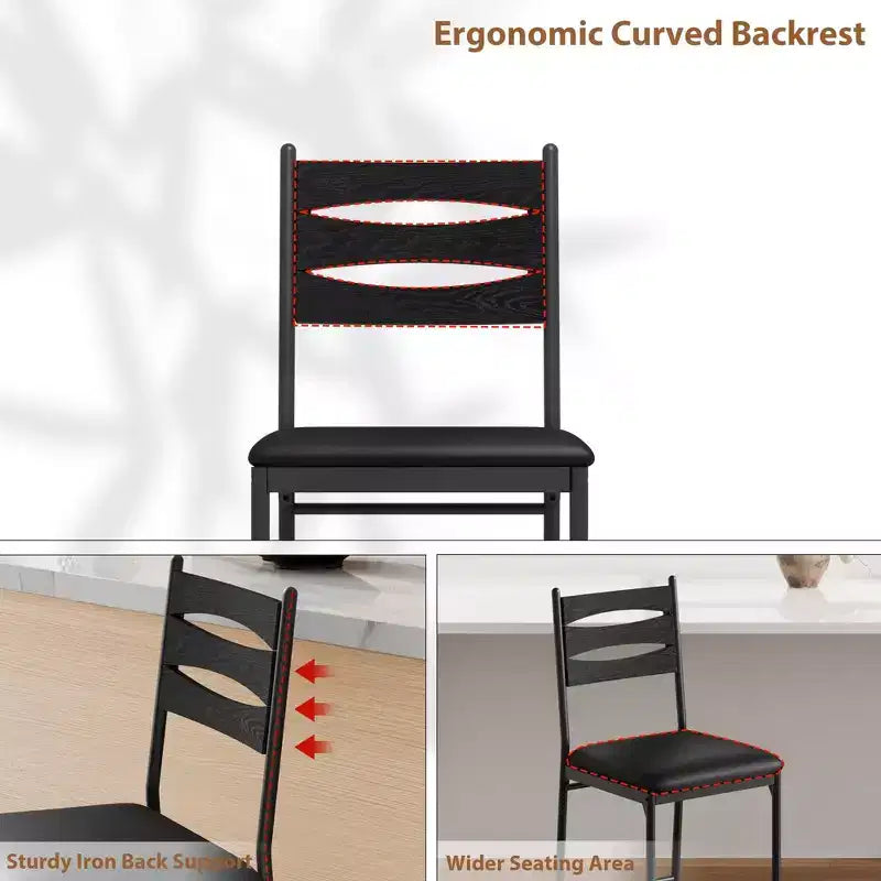 Set of 2/4 Bar Stools, Counter Height Bar Chairs with Back & Thick Cushion, PU Leather Upholstered Stools with Metal Frame for Kitchen, Dining Room