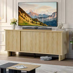 Bestier 58 TV Stand for 45/55/60/65 TV, Mid-Century TV Cabinet with Sliding Doors, TV Media Console with Storage for Living Room & Bedroom