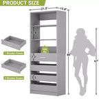 Besiost 80H Pantry Cabinet with Drawers
